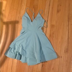 Windsor Teal Flowy Party Dress